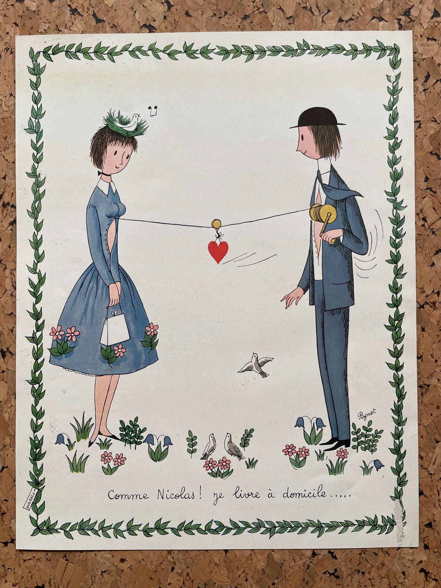 Publicité - Alcool - Maison Nicolas - Peynet - 1958