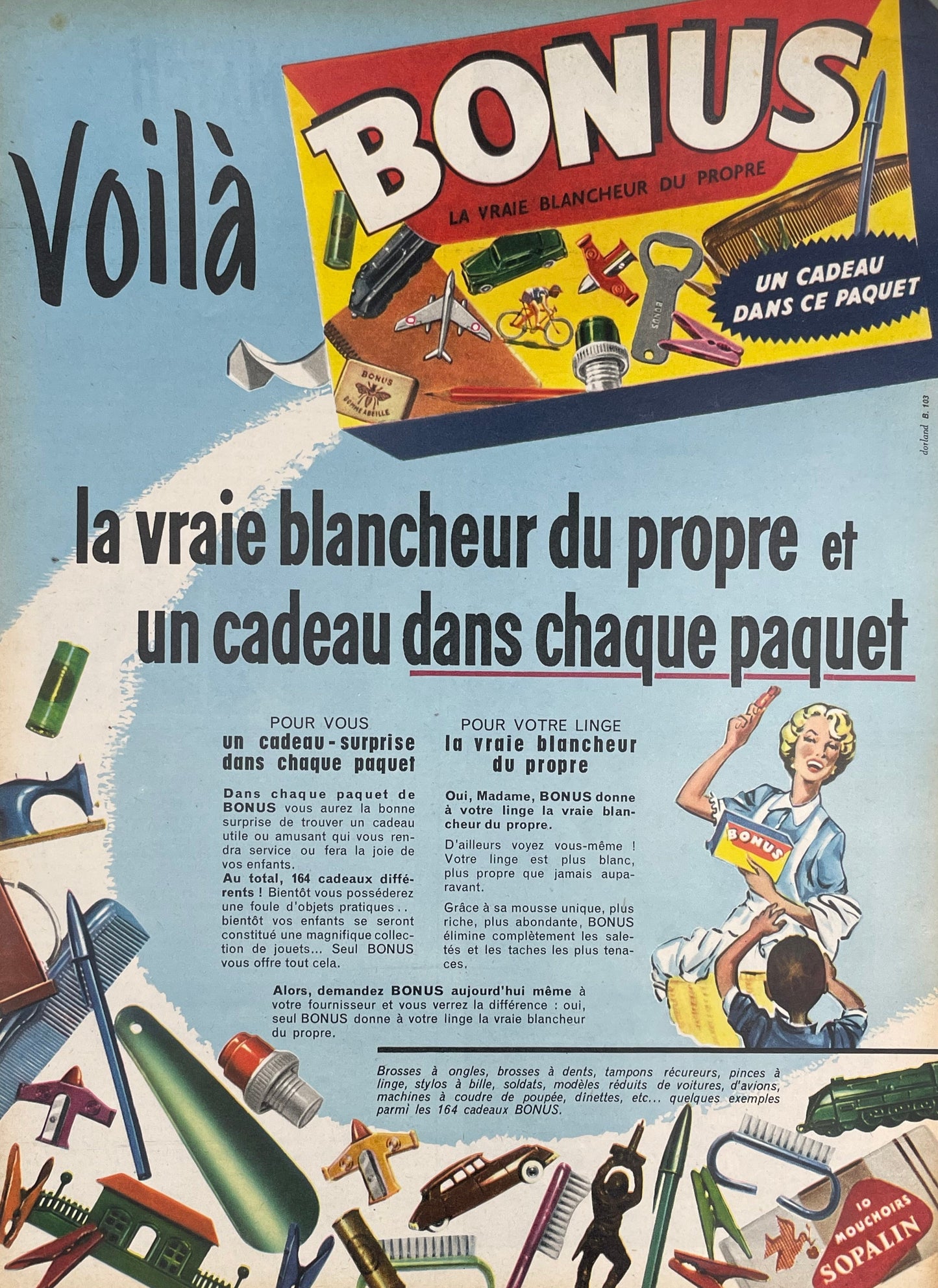 Publicité - Lessive - Bonus - 1958