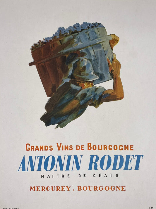 Publicité - Alcool - Bourgogne - Antonin Rodet - 1947