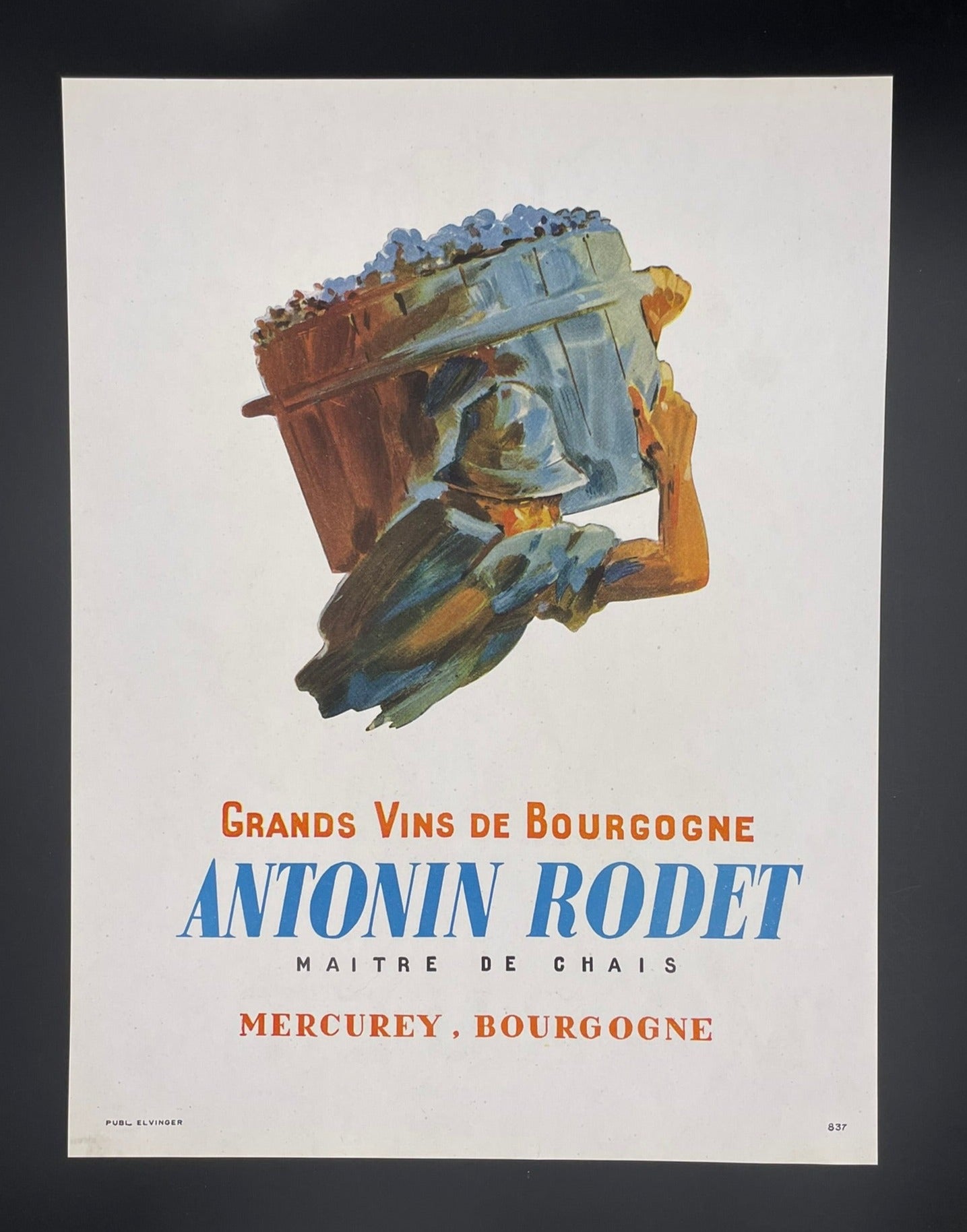 Publicité - Alcool - Bourgogne - Antonin Rodet - 1947