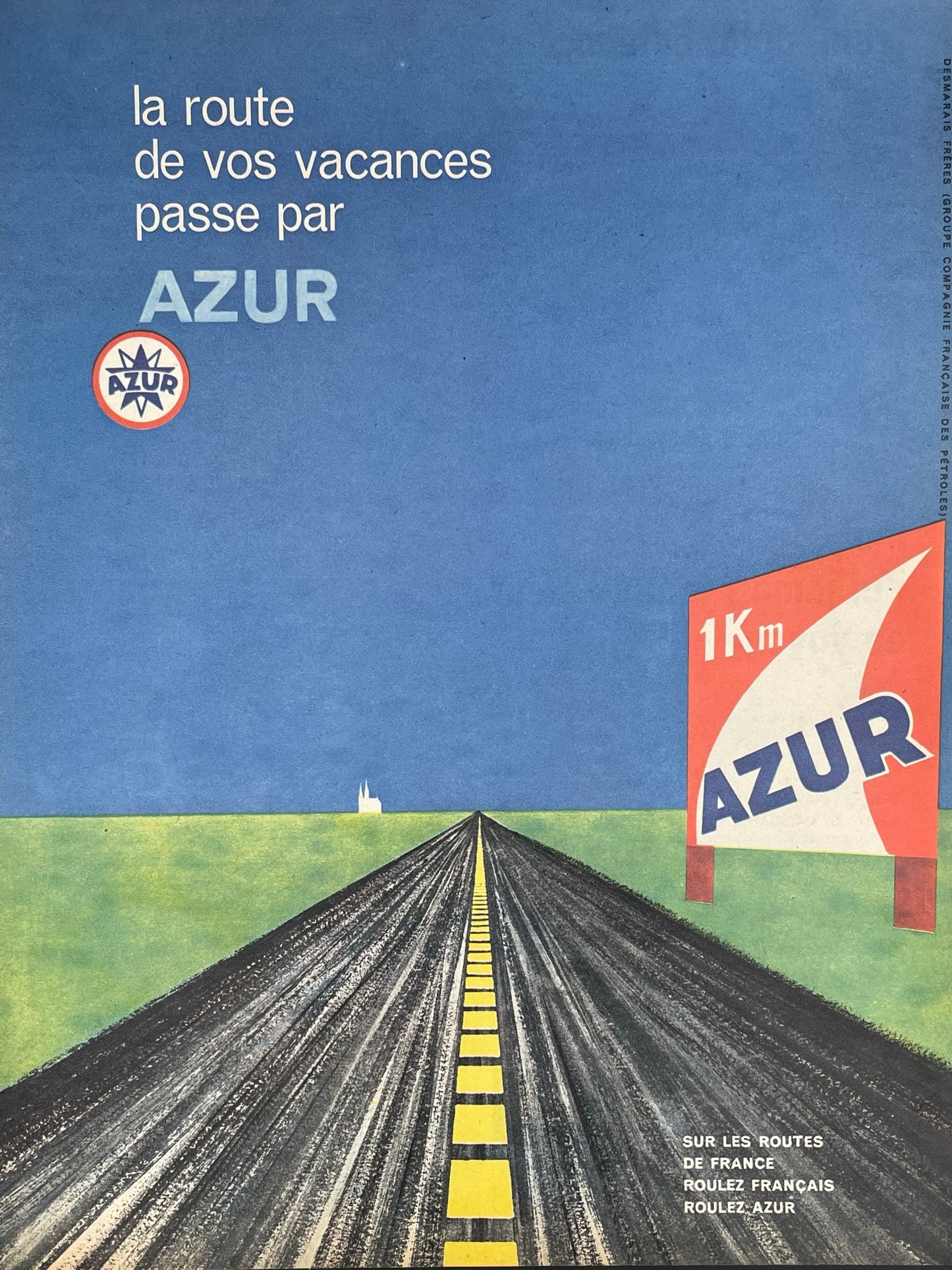 Publicité - Station Service - Azur - Broutin  1959