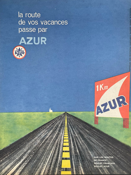 Publicité - Station Service - Azur - Broutin  1959