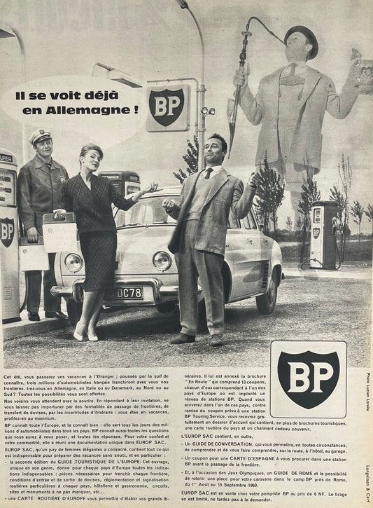 Publicité - Station Service - BP -NB - 1960
