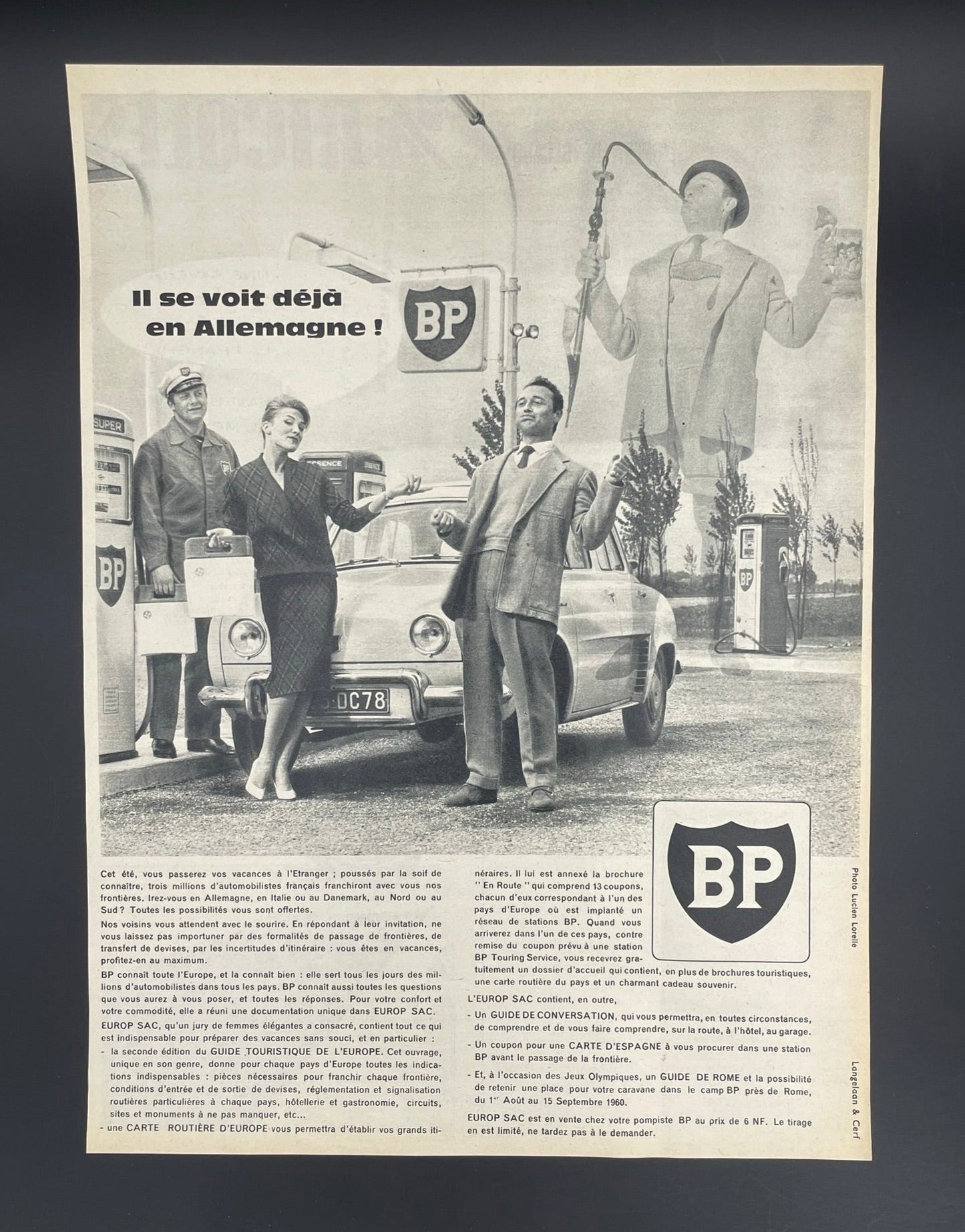 Publicité - Station Service - BP -NB - 1960