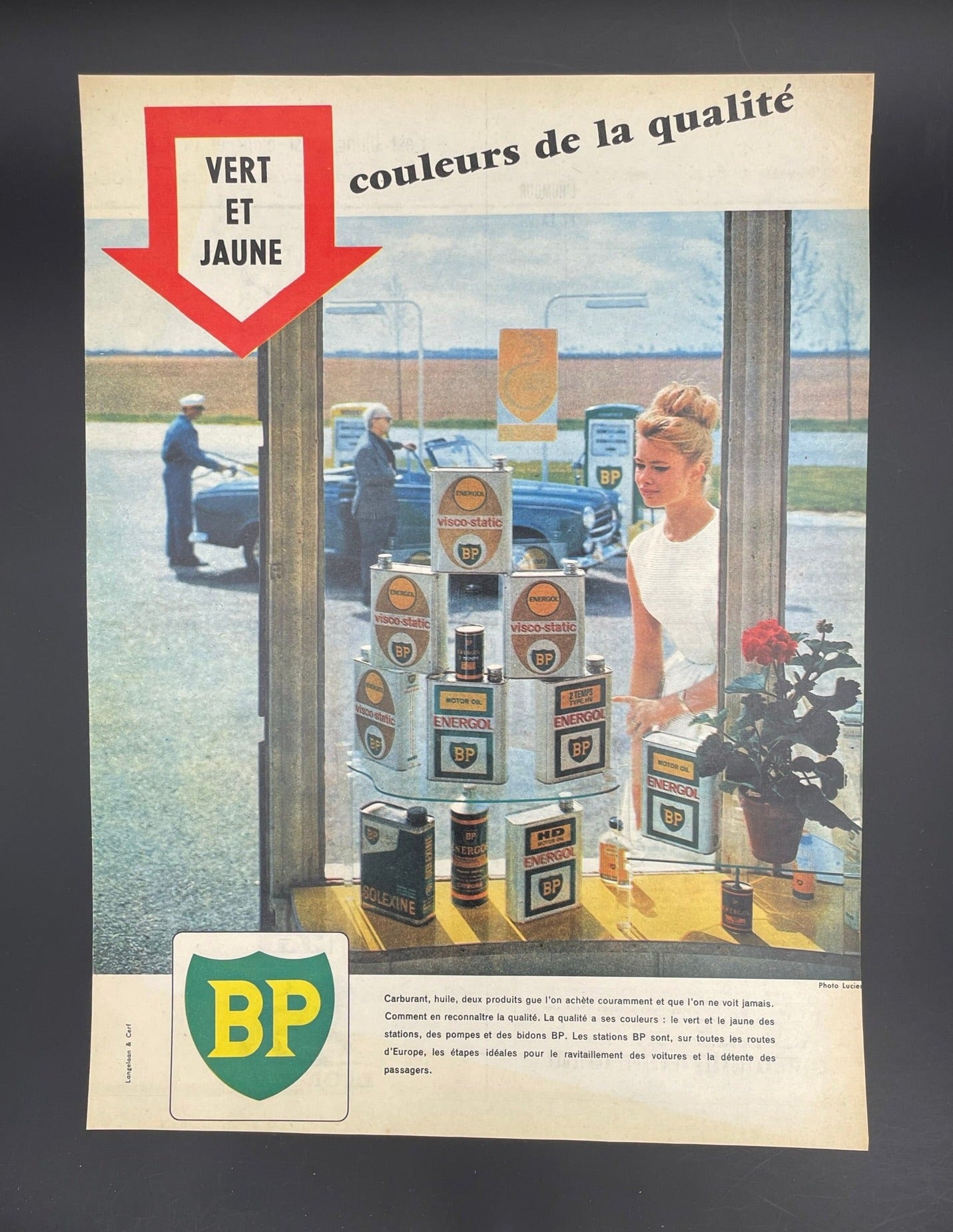 Publicité - Station Service - BP - 1960