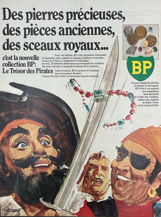 Publicité - Station Service - BP - Pirates - 1970