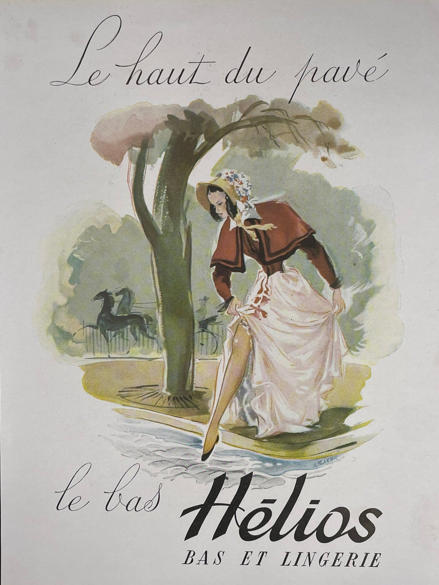 Publicité - Mode - Lingerie - Bas Hélios - 1946