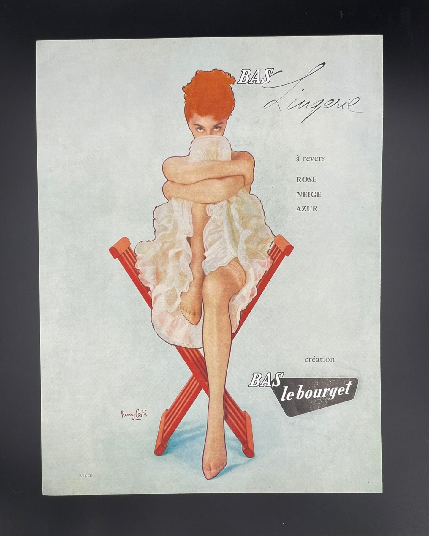 Publicité - Mode - Lingerie - Bas Le Bourget - 1956
