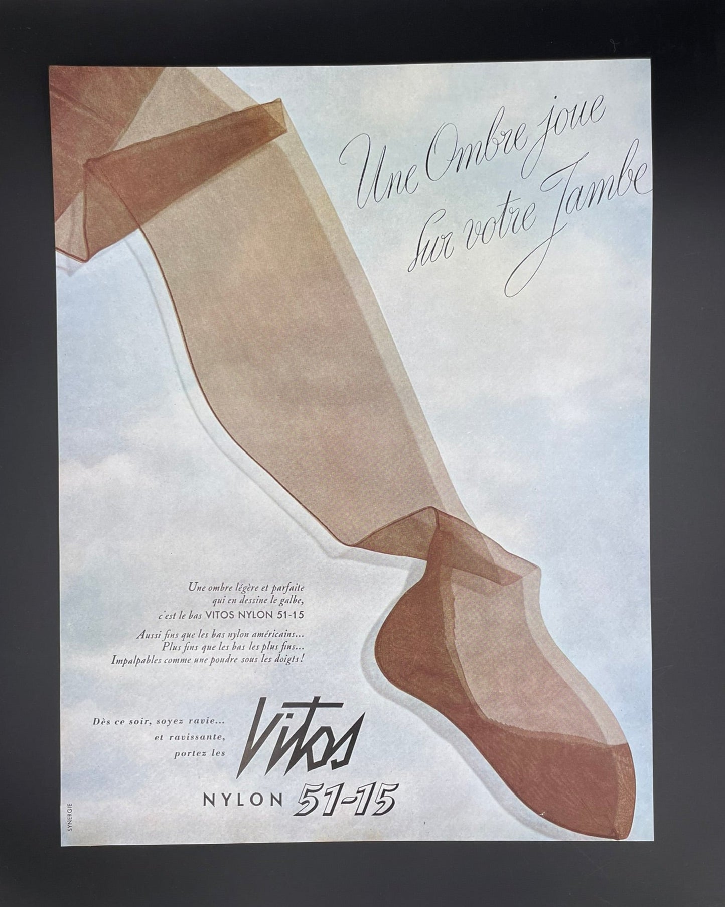 Publicité - Mode - Lingerie - Bas Vitos - 1950