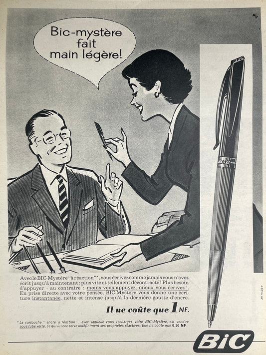 Publicité - Ecriture - Bic - 1959