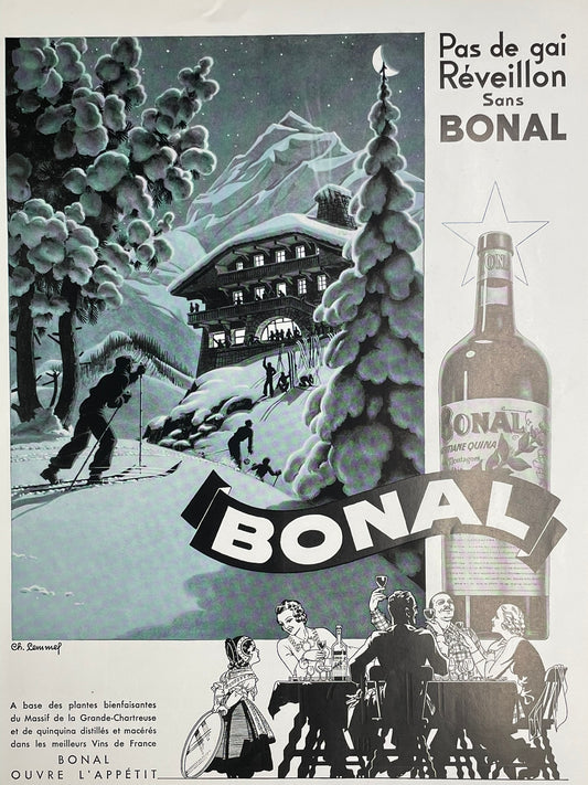Publicité - Alcool - Bonal - Hiver - 1938