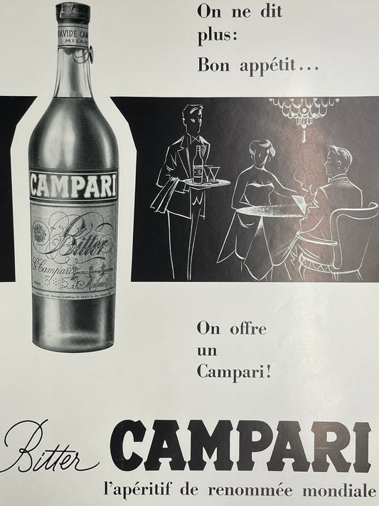 Publicité - Alcool - Campari - NB - 1954