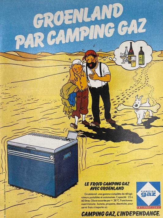 Publicité - Camping Gaz - BD - Tintin - 1979