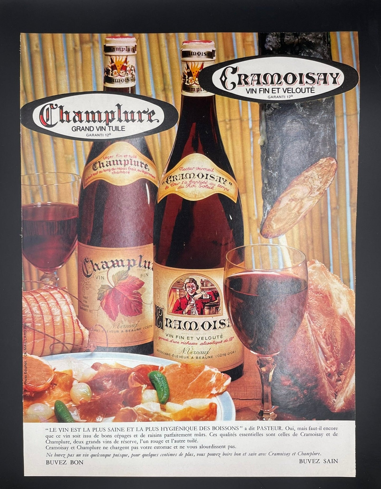 Publicité - Alccol - Champlure Cramoisay - 1969