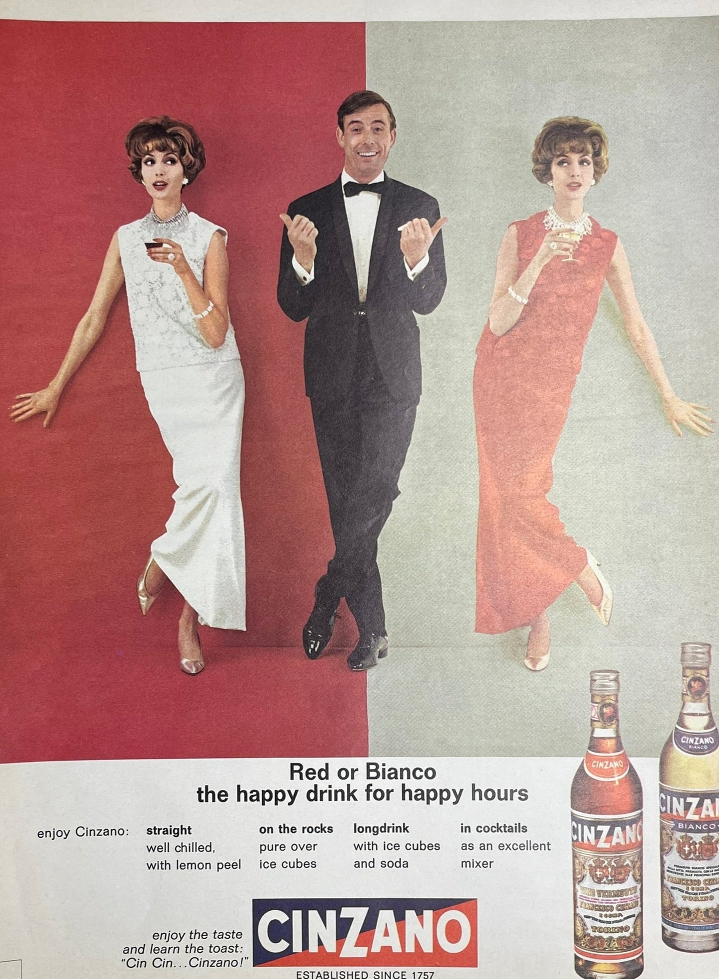 Publicité - Alcool - Cinzano - USA - 1966