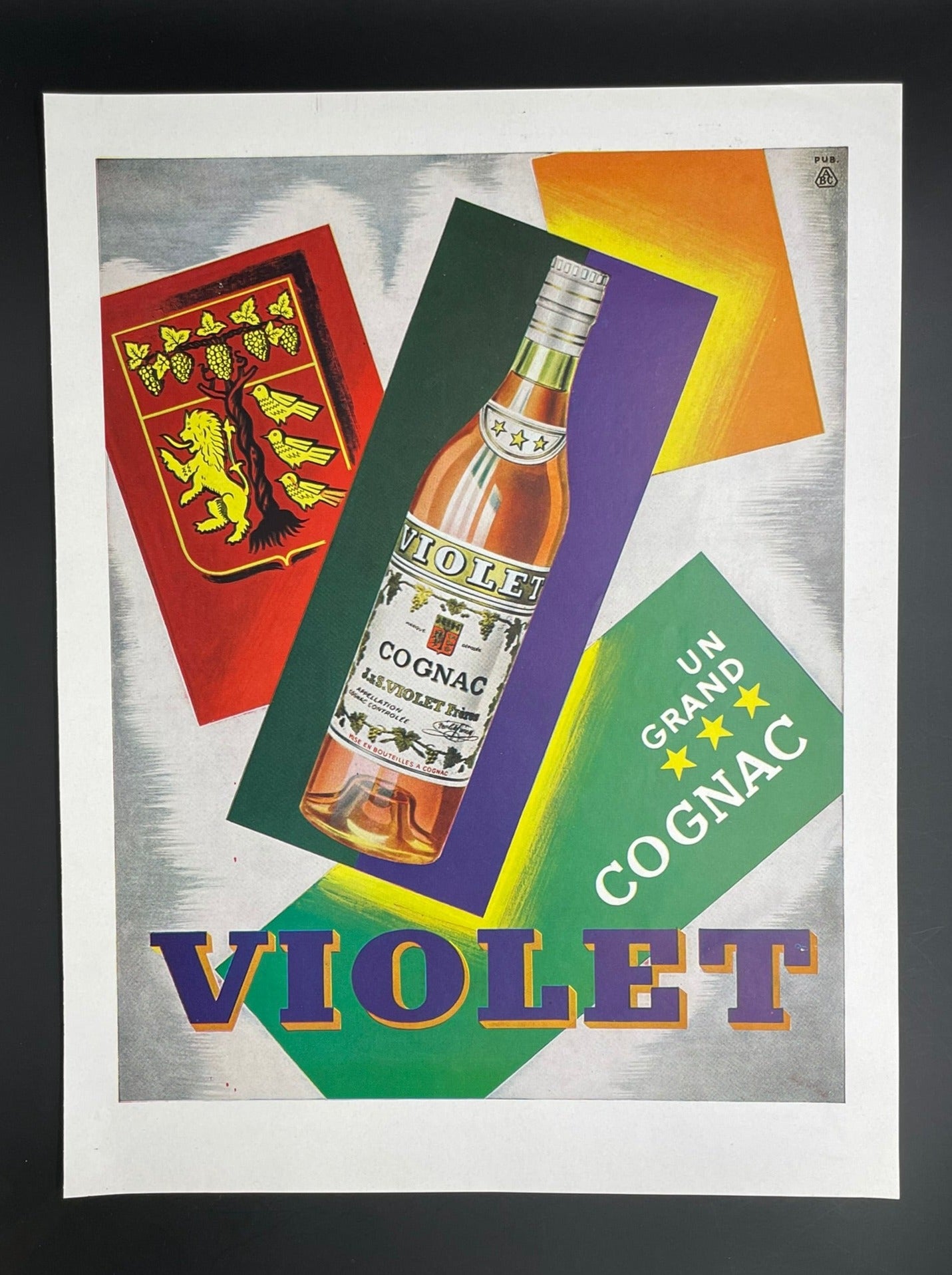 Publicité - Alcool - Cognac Violet - 1956