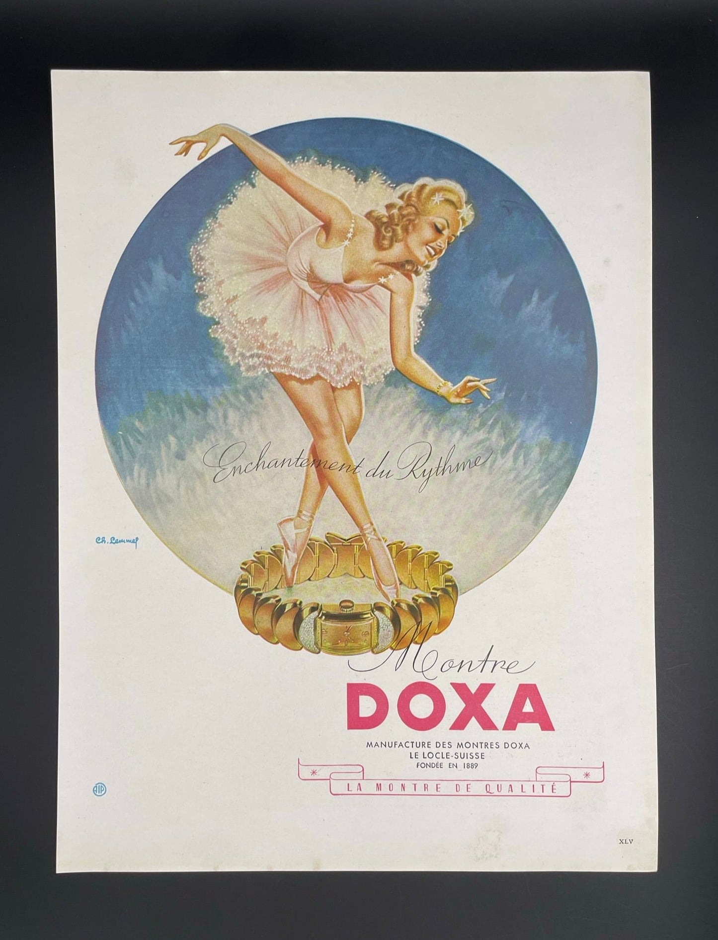 Publicité - Montre - Doxa - Lemmel - 1946