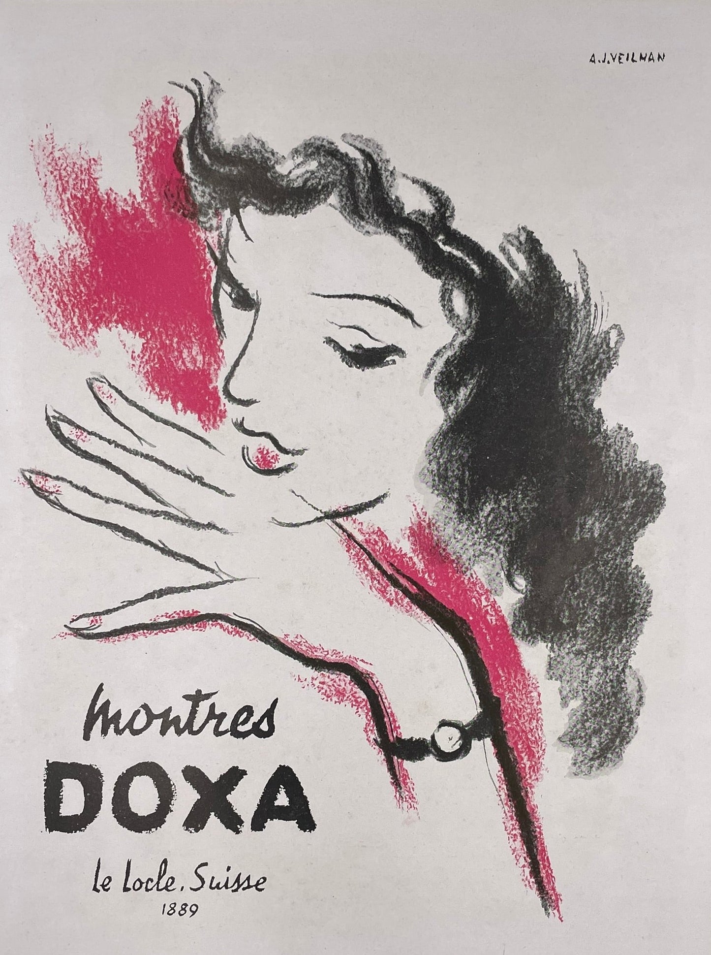 Publicité - Montre - Doxa - Veilhan - 1951