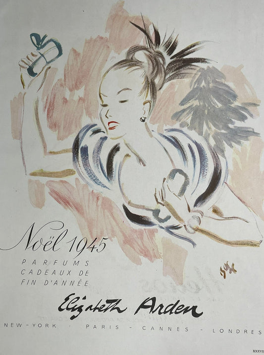 Publicité - Beauté - Elizabeth Arden - Noël - 1945