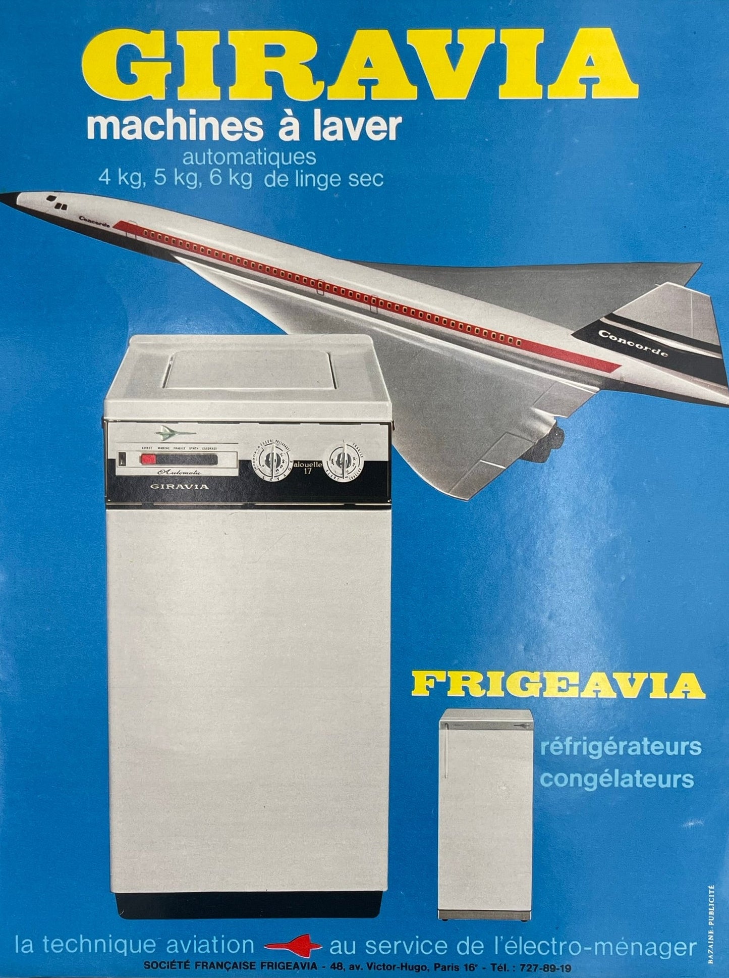 Publicité - Arts Ménagers - Giravia - Lave-linge - 1969