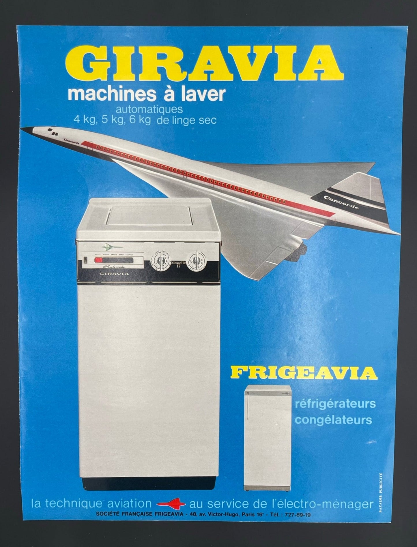 Publicité - Arts Ménagers - Giravia - Lave-linge - 1969