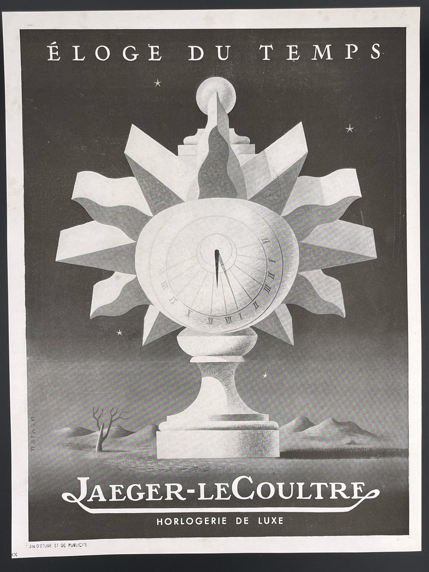 Publicité - Horlogerie - Jaeger Lecoultre - 1946
