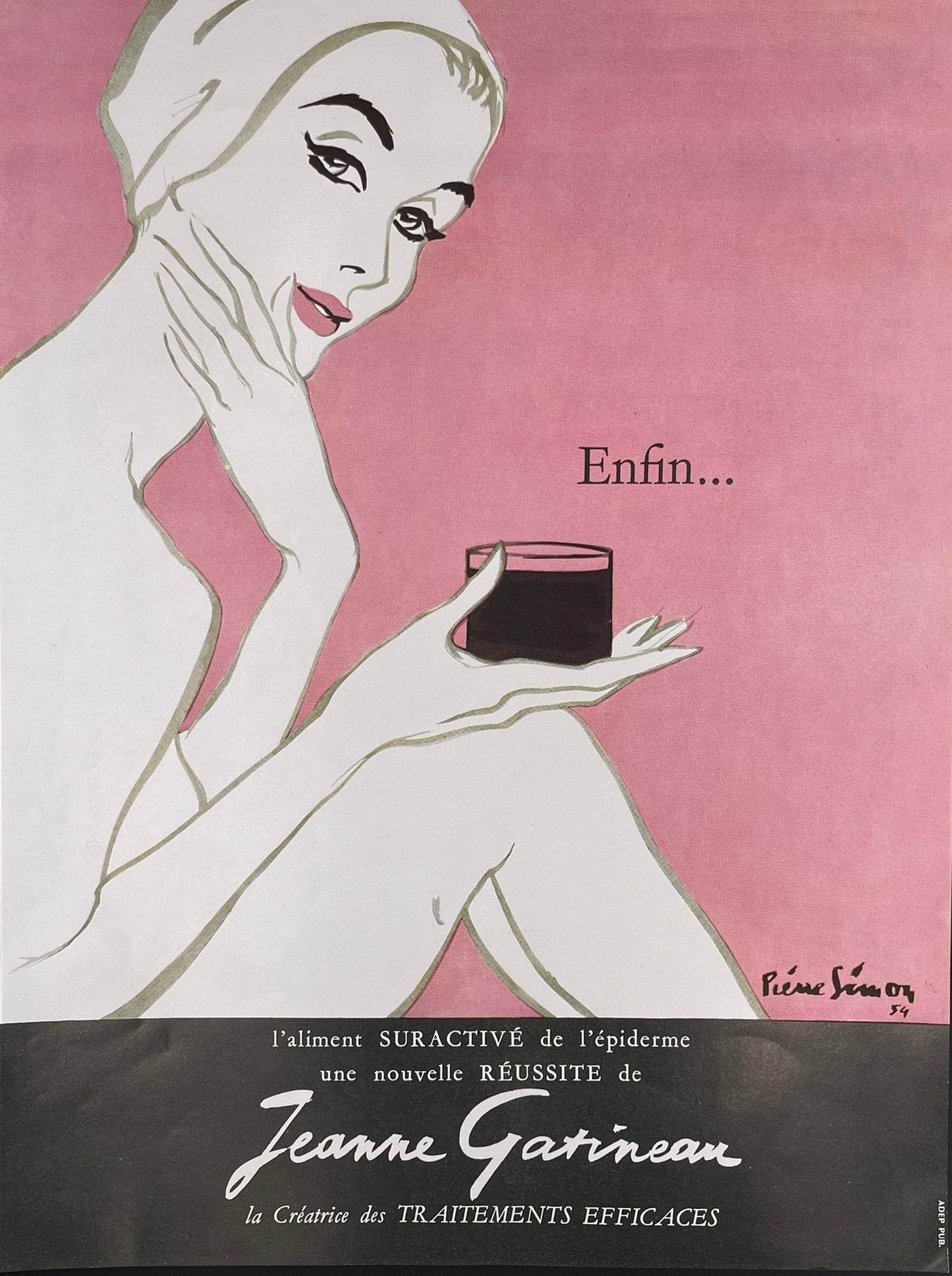 Publicité - Beauté - Jeanne Gatineau - Pierre Simon - 1954