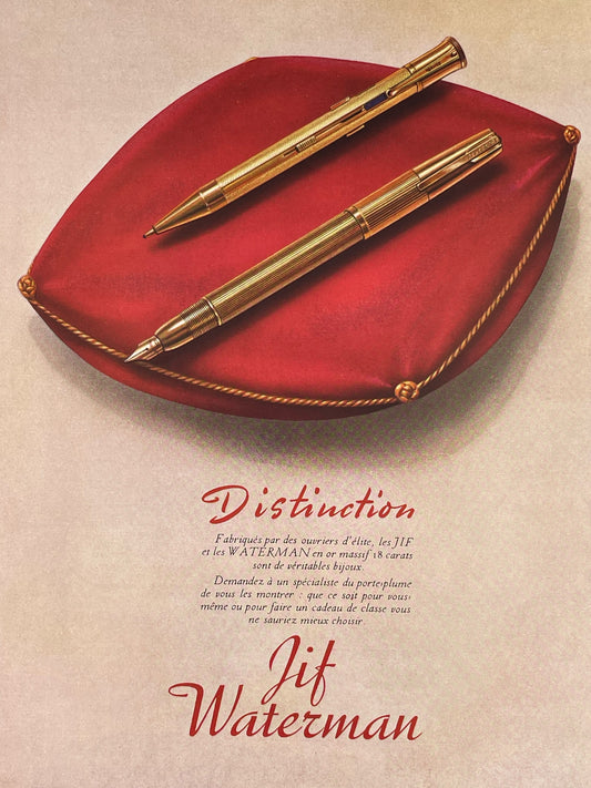 Publicité - Ecriture - Jif Waterman - 1950