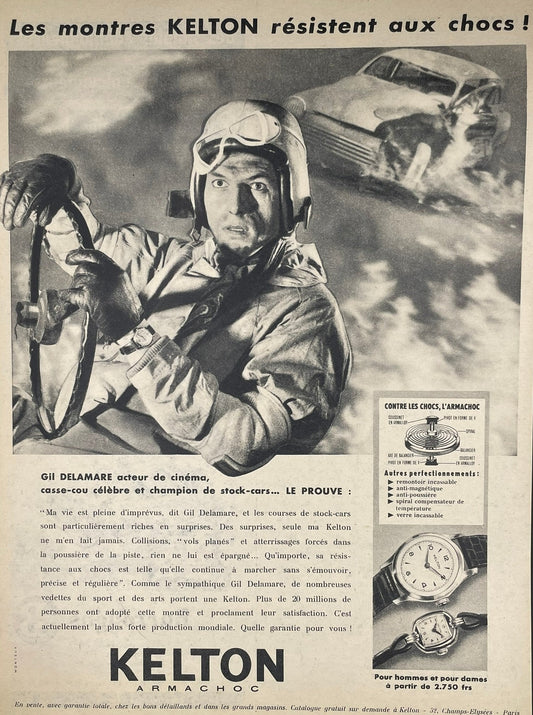 Publicité - Montre - Kelton - Pilote - 1957