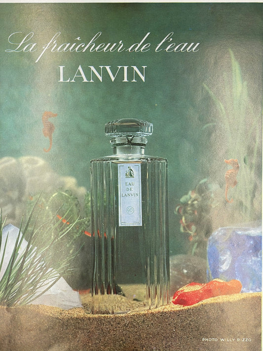 Publicité - Parfum - Lanvin - Eau - 1958