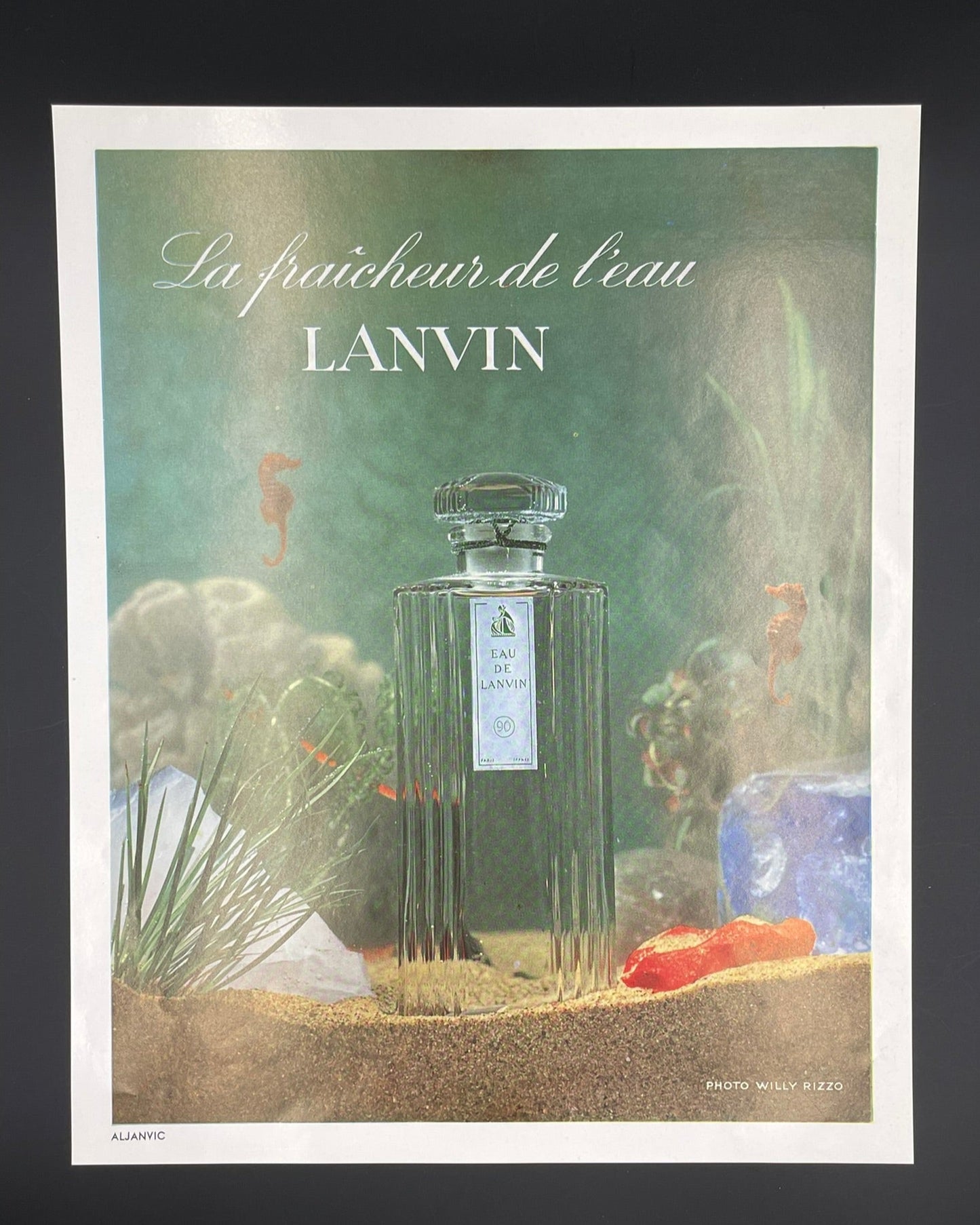 Publicité - Parfum - Lanvin - Eau - 1958