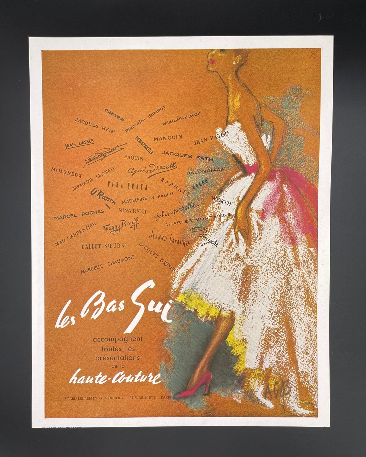 Publicité - Mode - Lingerie - Bas Gui - 1950