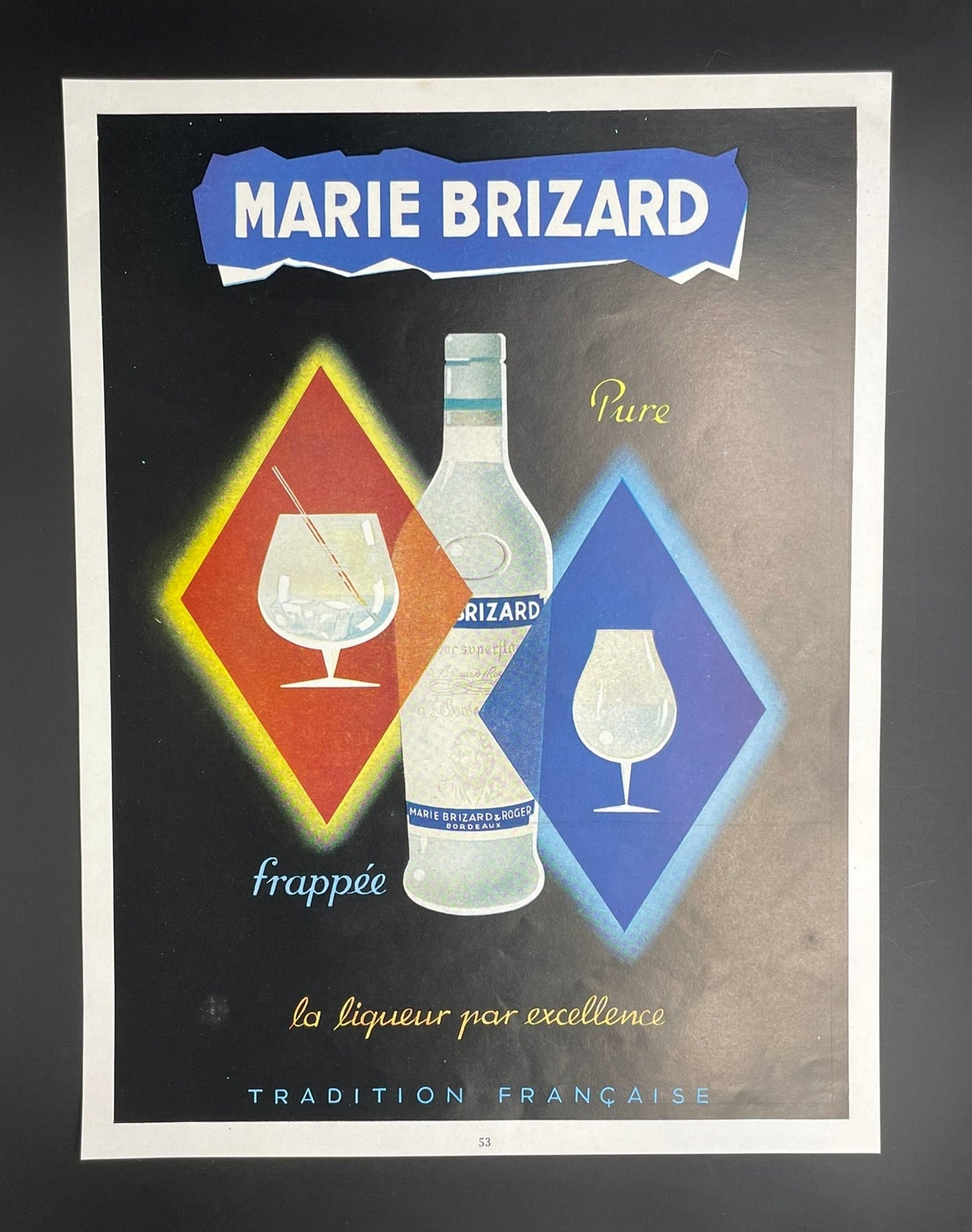 Publicité - Alcool - Marie Brizard - Bayhourst - 1953