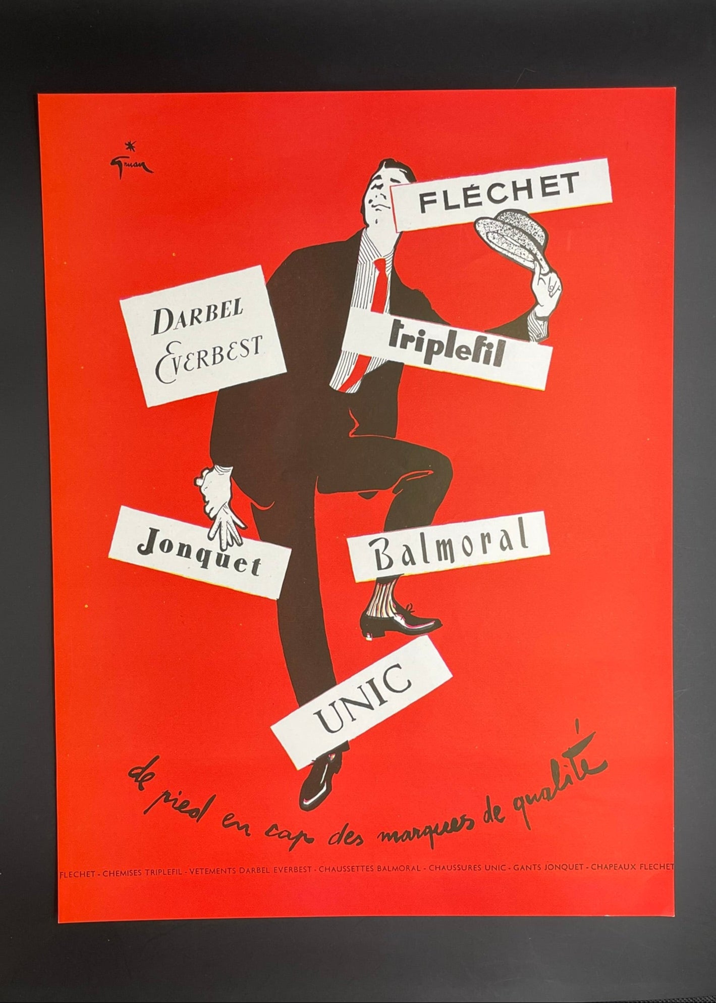 Publicité - Mode homme - René Gruau - 1955