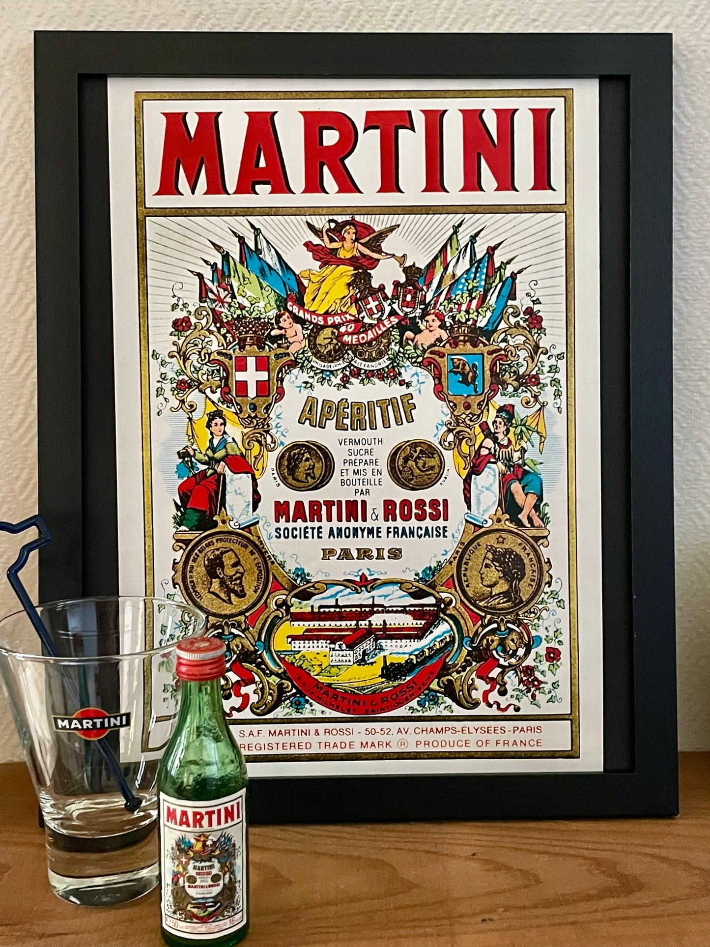 Publicité - Alcool - Martini - Etiquette - 1967