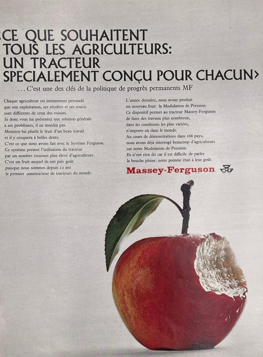 Publicité - Auto - Tracteur - Massey Ferguson - 1966