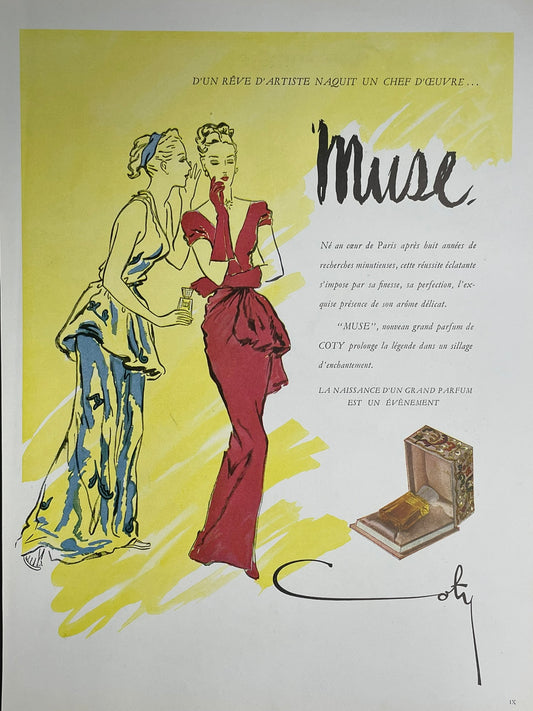Publicité - Parfum - Coty - Muse - 1946