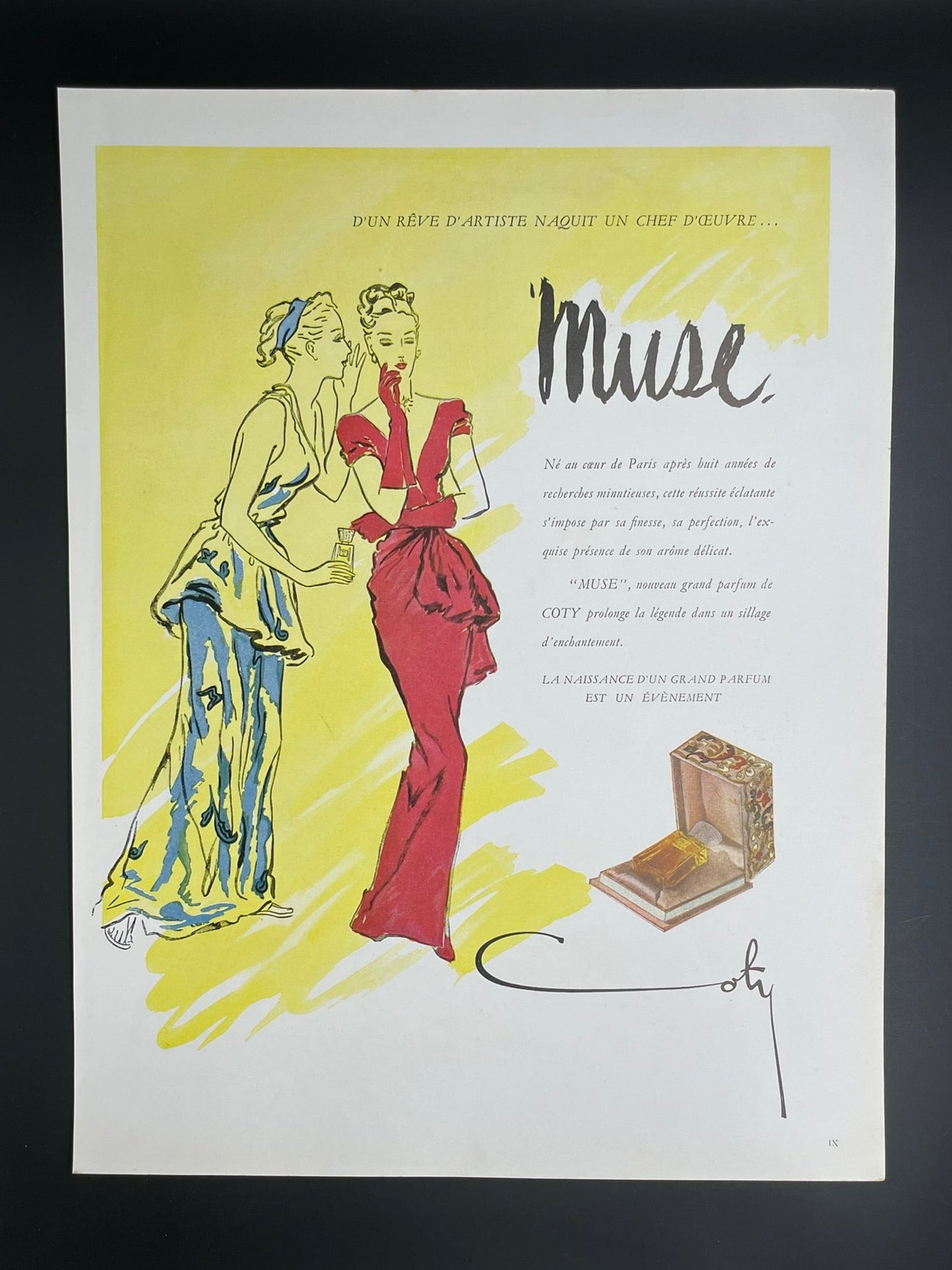 Publicité - Parfum - Coty - Muse - 1946
