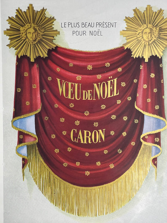 Publicité - Parfum - Caron - Voeu de Noël -1950