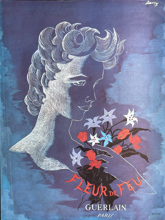 Publicité - Parfum - Guerlain - Fleur de Feu - 1949
