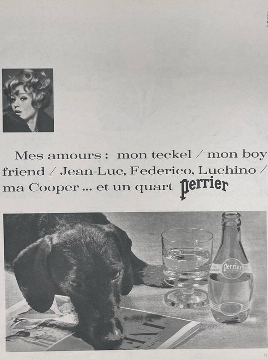 Publicité - Boisson - Perrier - NB - 1966