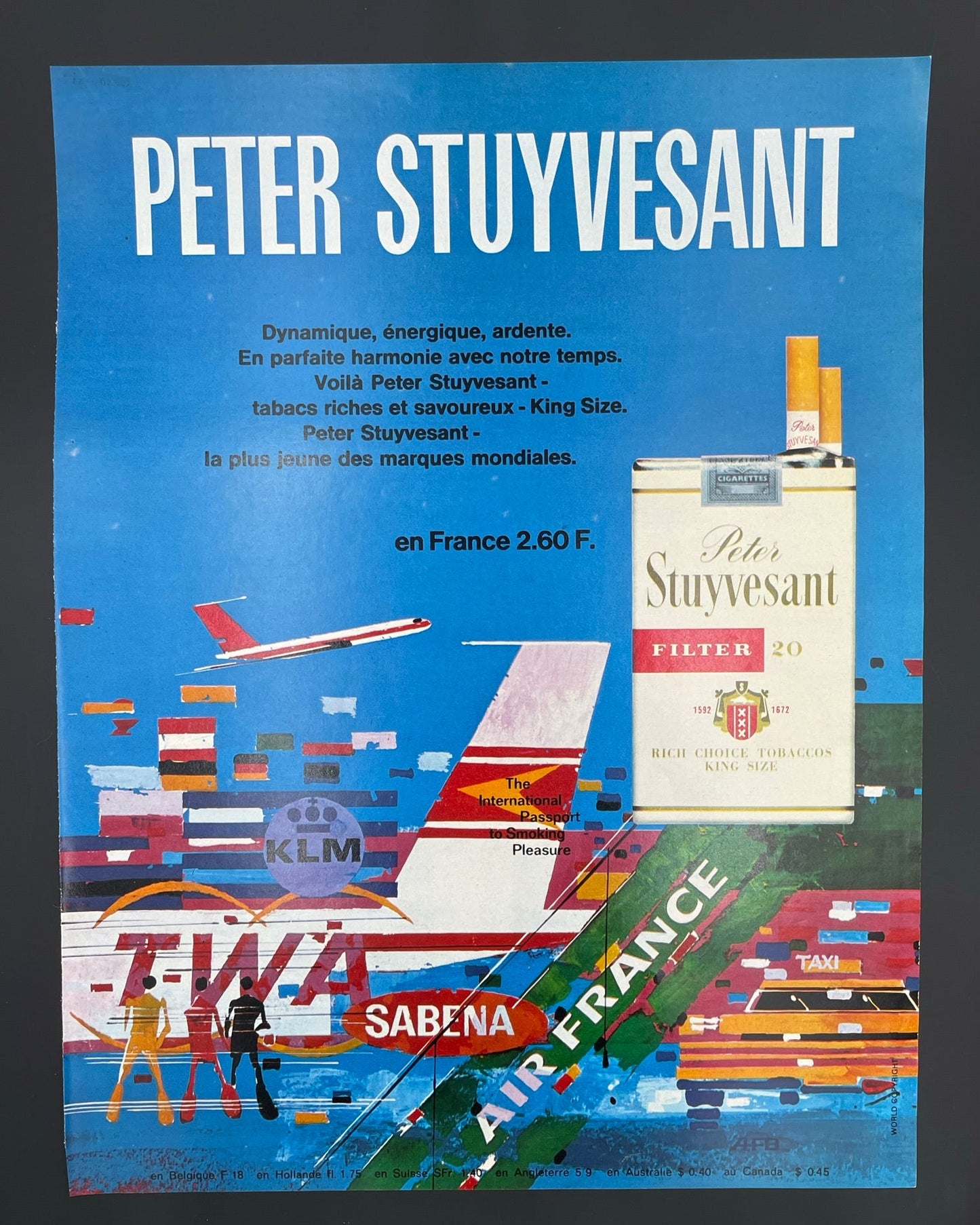 Publicité - Tabac - Peter Stuyvesant - 1969