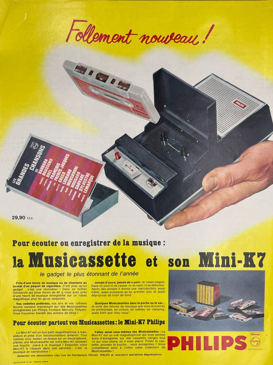 Publicité -Loisirs - Musique - Philips - Musicassette - 1966