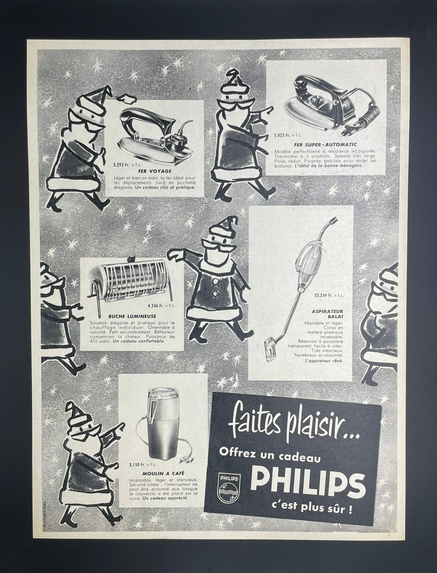Publicité - Arts Ménagers - Philips - Noêl - 1958