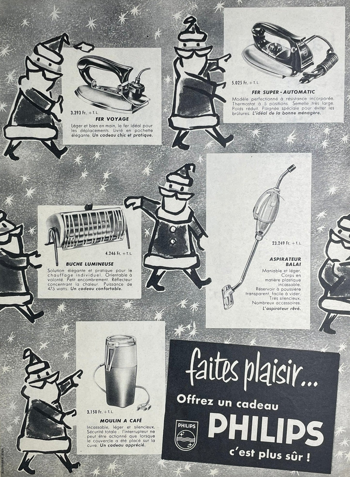 Publicité - Arts Ménagers - Philips - Noêl - 1958
