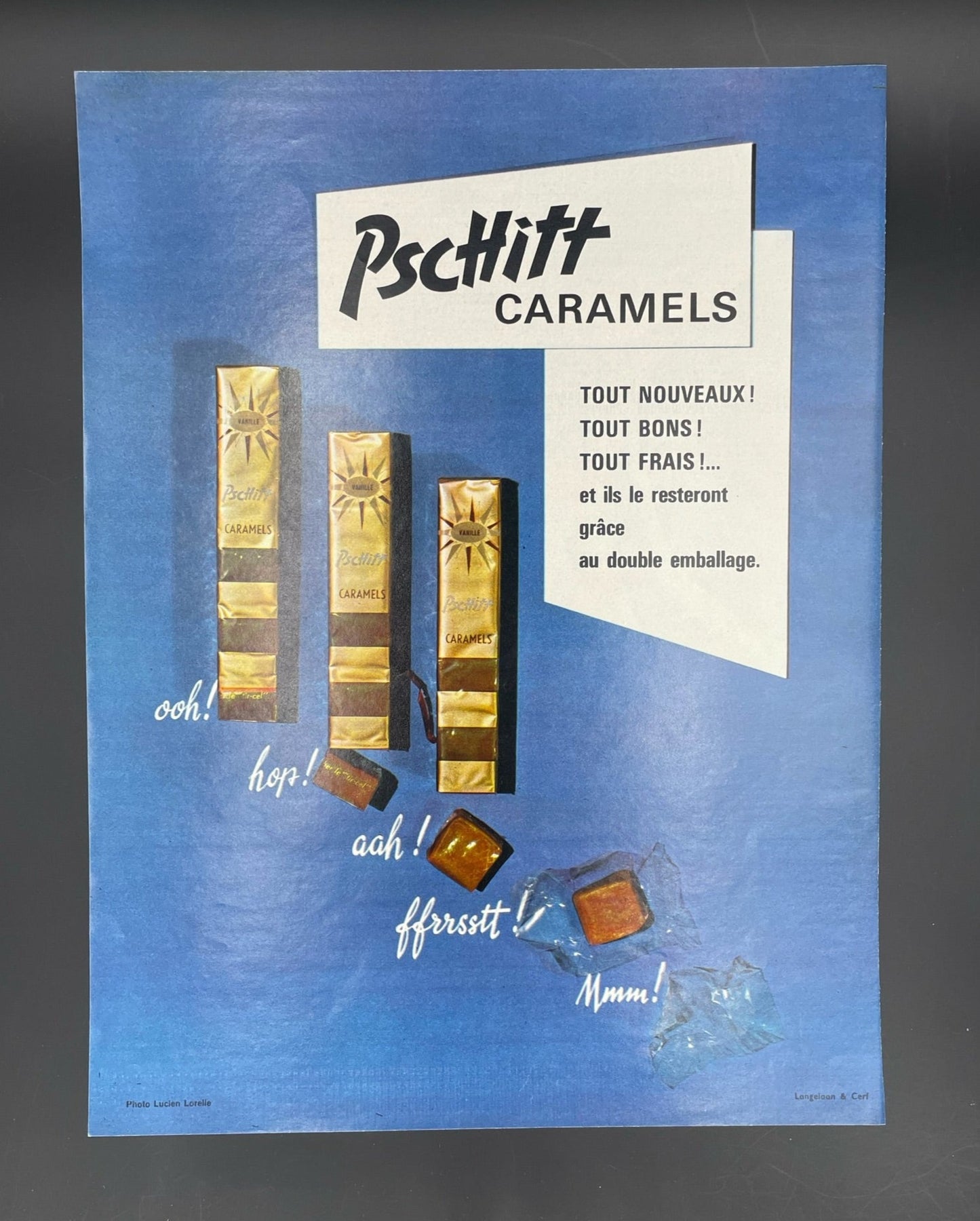 Publicité - Epicerie - Pschitt caramels - 1962