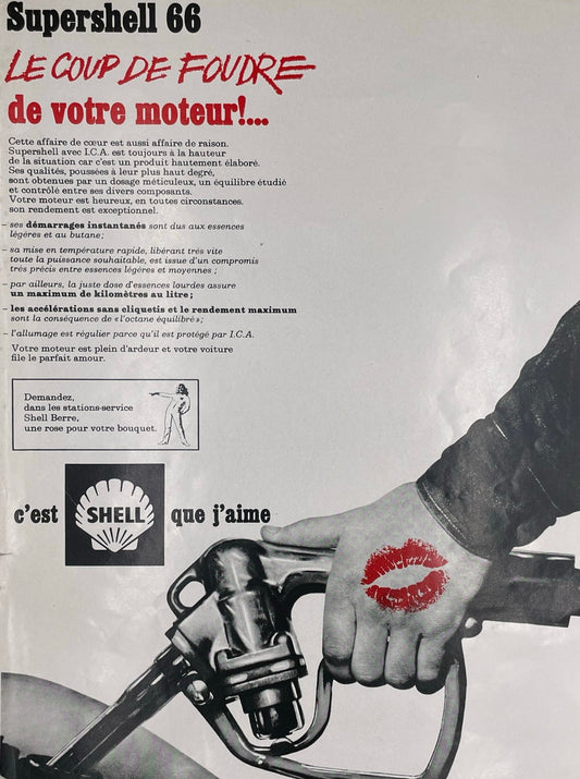 Publicité - Station Service - Shell - 1966