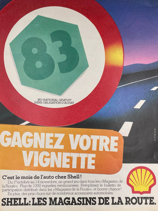 Publicité - Station Service - Shell - 1982