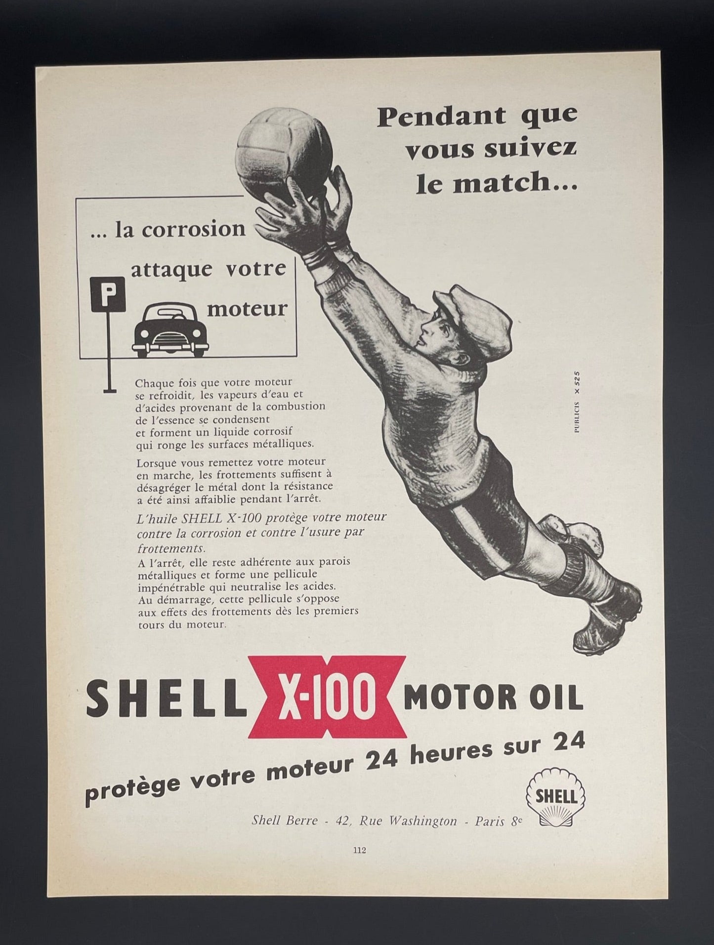 Publicité - Accessoire Auto - Huile - Shell - 1955