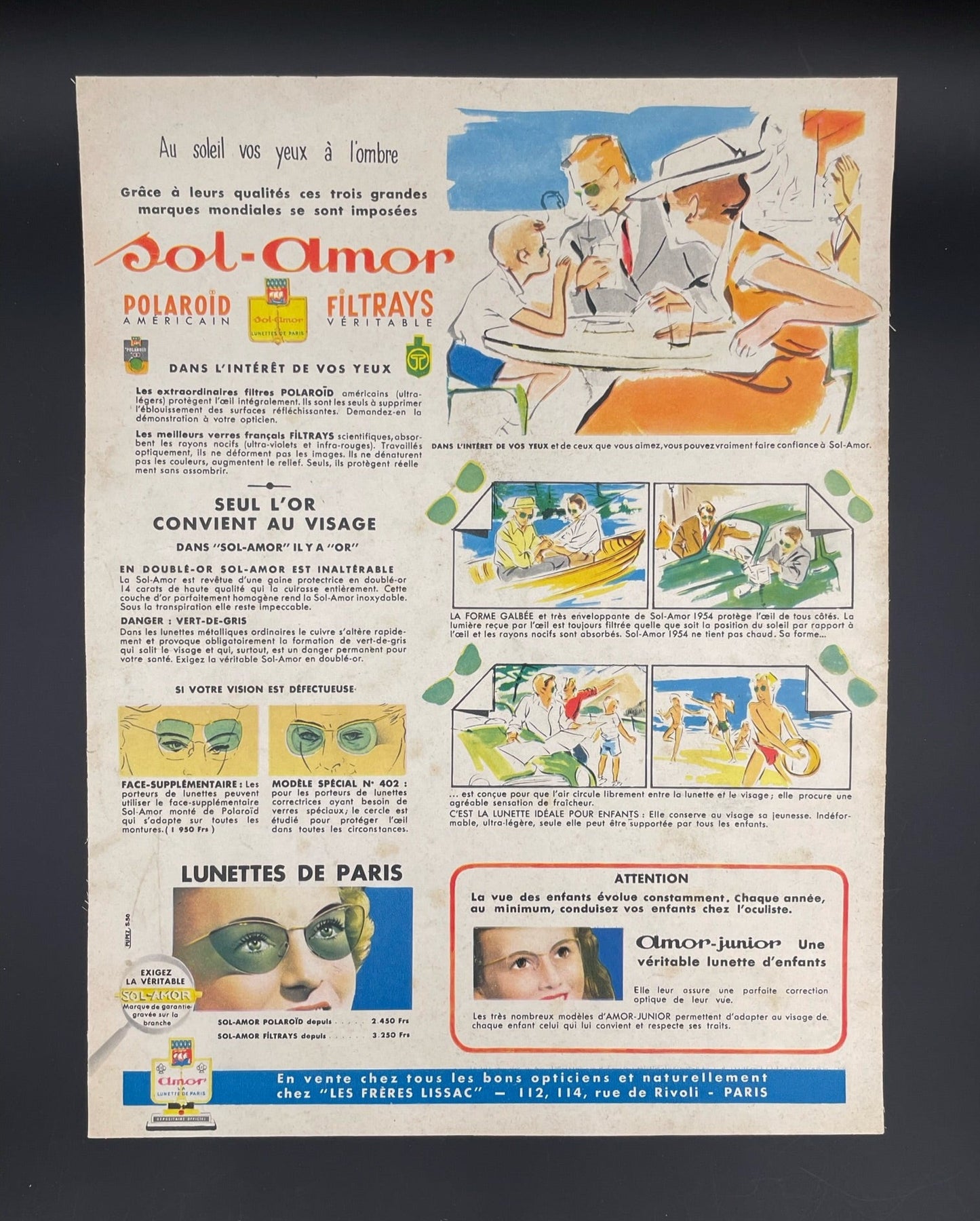 Publicité - Mode - Accesoires - Sol Amor -1954